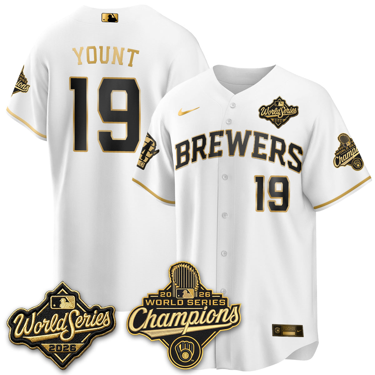 Milwaukee Brewers 2026 WS Champions Vapor Jersey - Stitched