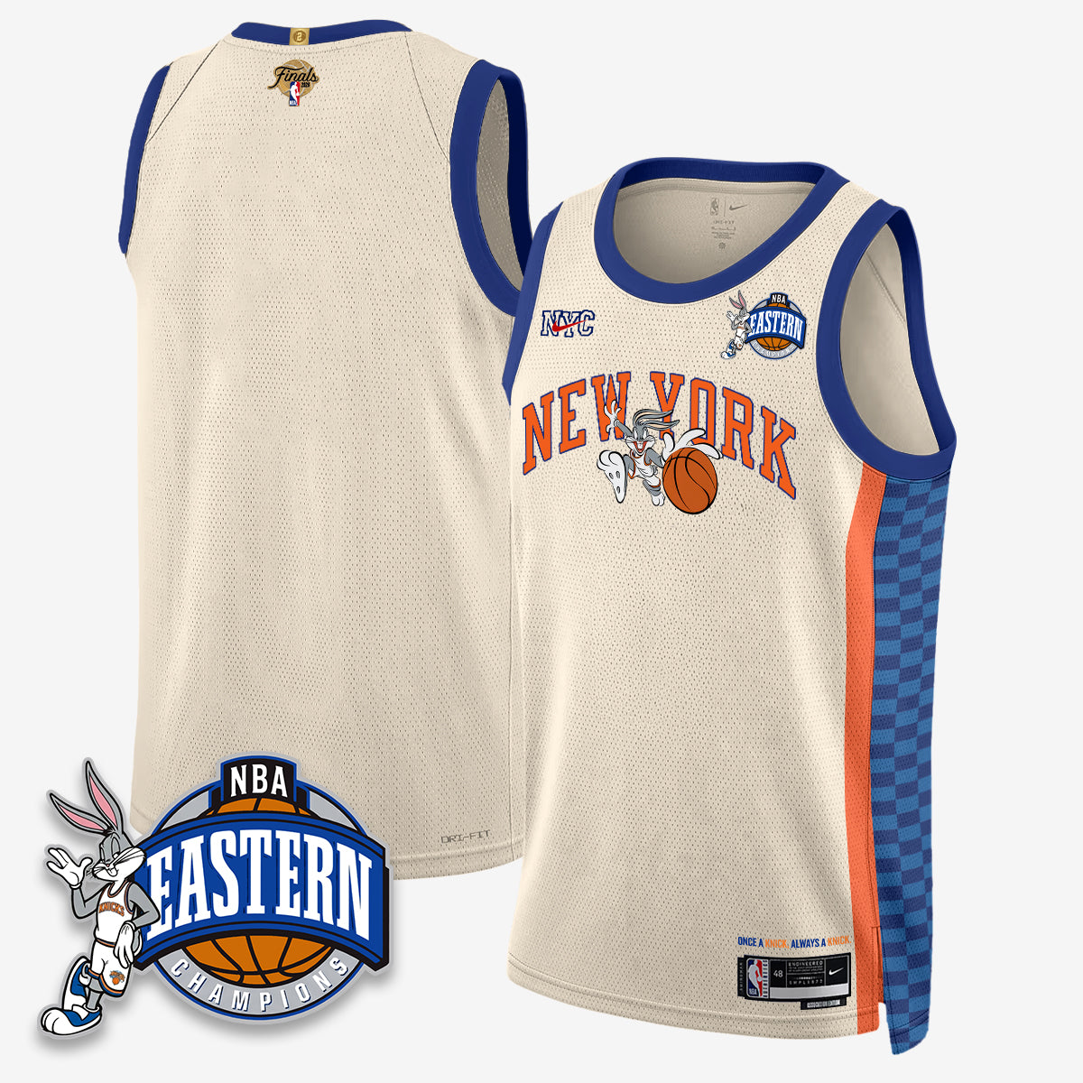 New York Knicks 2026 NBA Finals x Bunny Vapor Jersey - Stitched