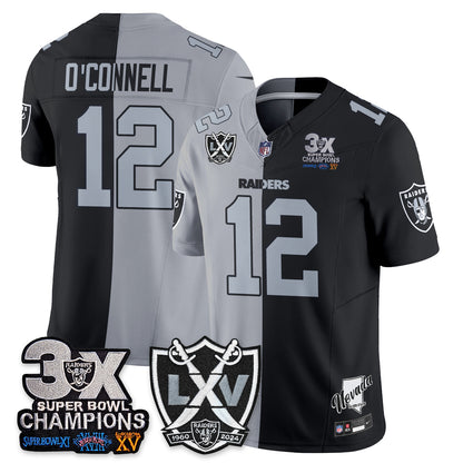 Las Vegas Raiders Split Edition Vapor Jersey V2- Stitched