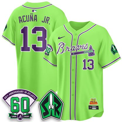 Atlanta Braves 60th Anniversary Space Ranger Edition Vapor Limited Jersey - All Stitched