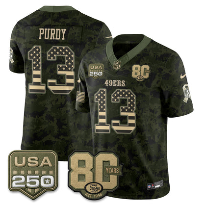 San Francisco 49ers 2026 Salute to Service Edition Vapor Jersey - Stitched-NQD