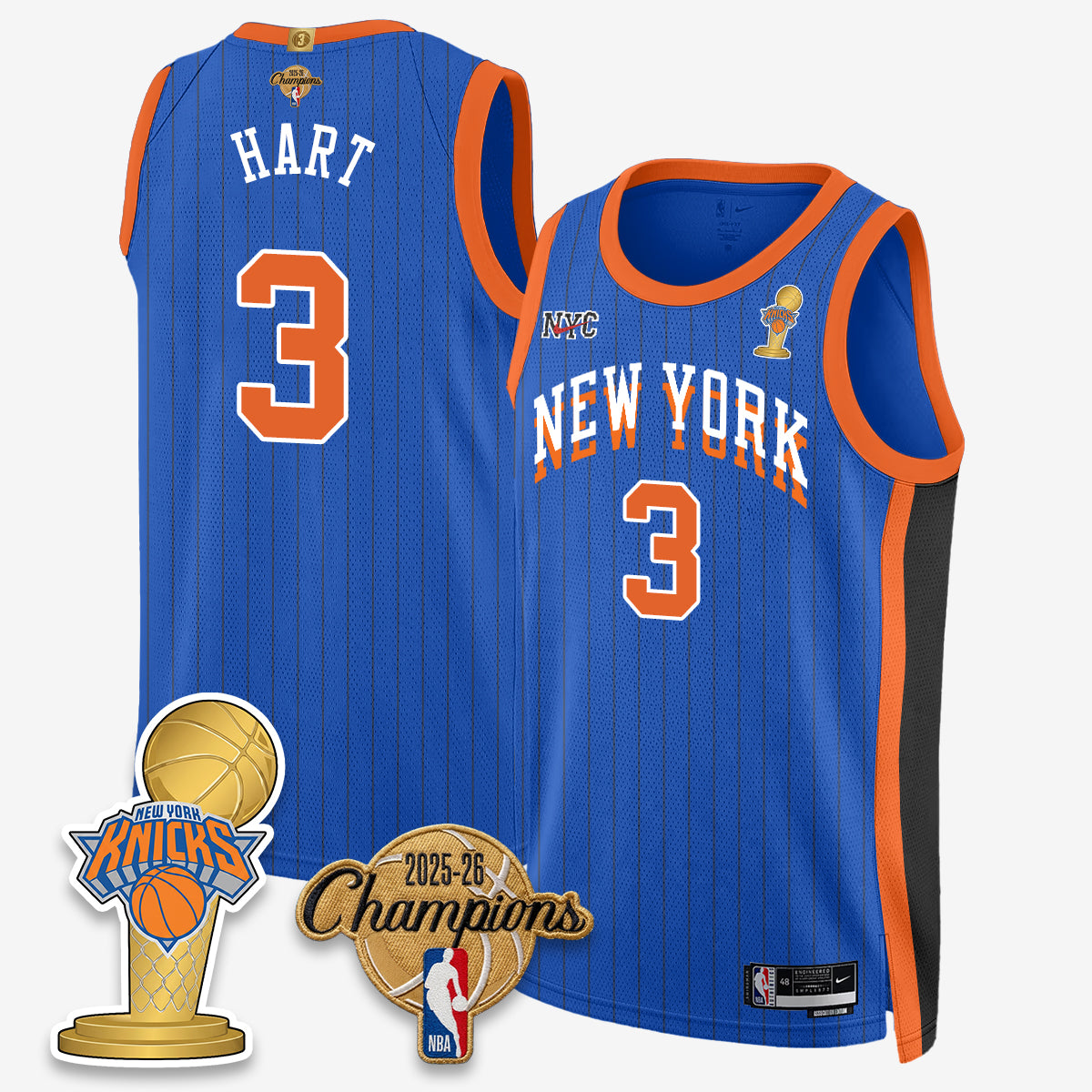 New York Knicks 2026 Basketball Champions Vapor Jersey - Stitched