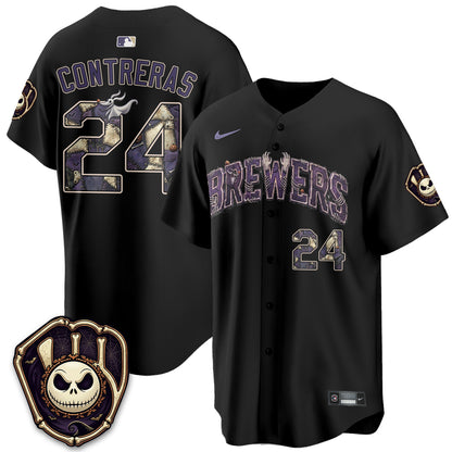 Milwaukee Brewers Nightmare Edition Vapor Jersey - Printed