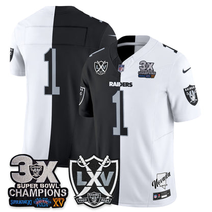 Las Vegas Raiders Split Edition Vapor Jersey V2- Stitched