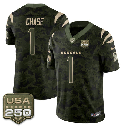 Cincinnati Bengals 2026 Salute to Service Vapor Jersey - Stitched