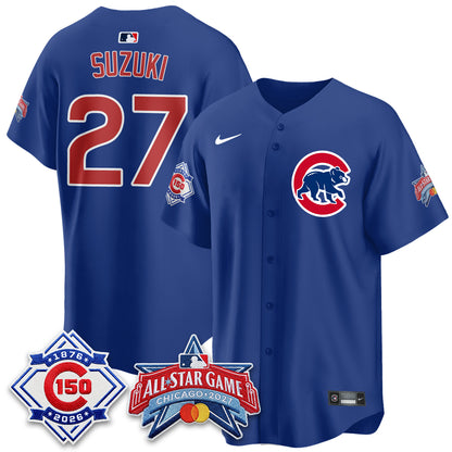 Chicago Cubs 2027 All Star Game Vapor Limited Blue Jersey - Stitched