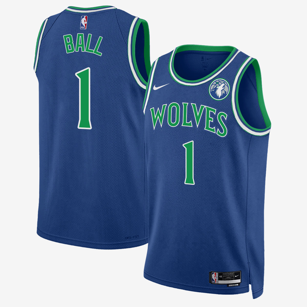 Minnesota Timberwolves #1 of Minnesota LaMelo City Connect Jersey - Stitched