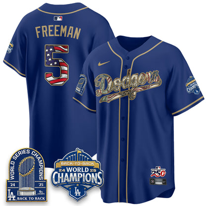 Los Angeles Dodgers 2026 Independence Day USA Vapor Limited Jersey - Stitched