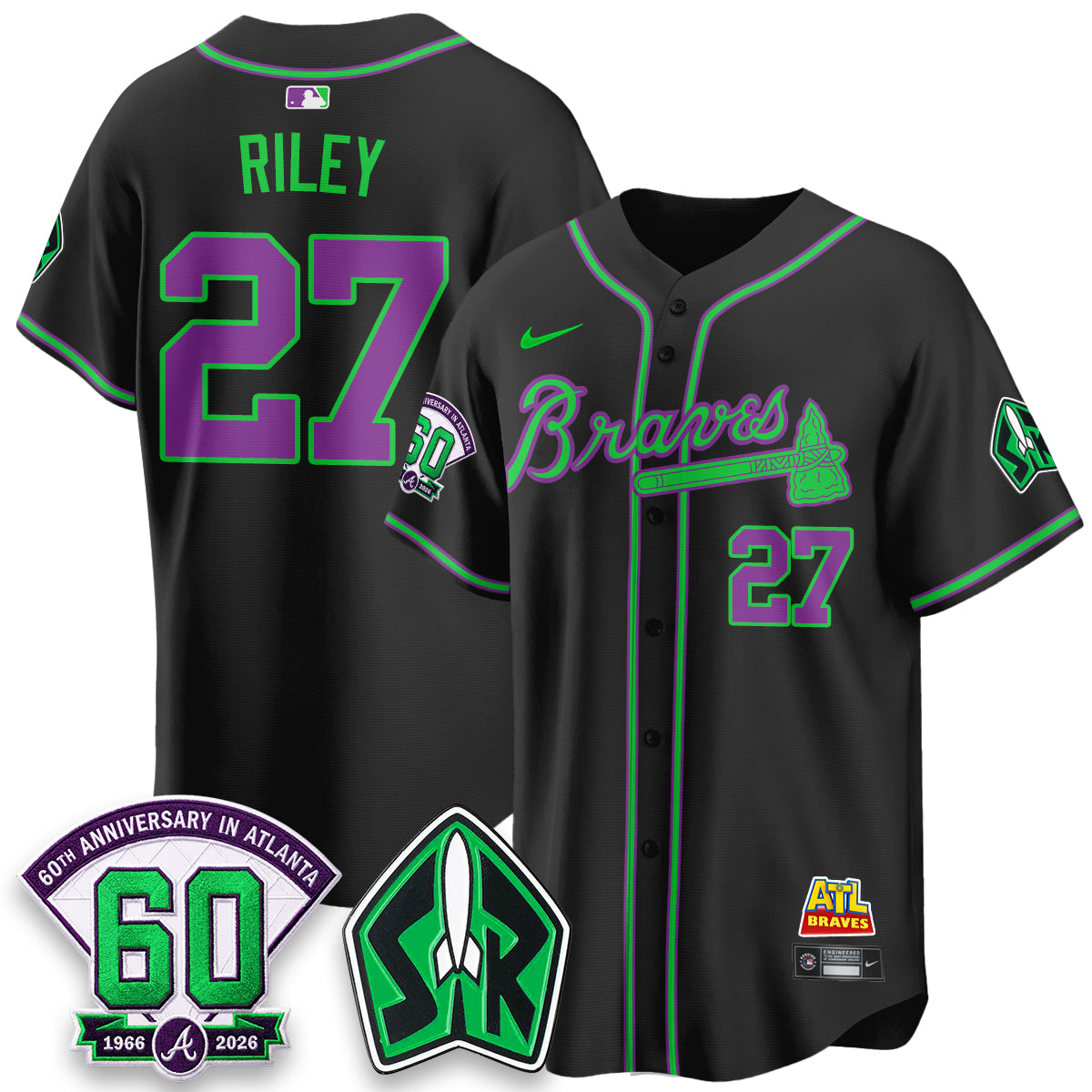 Atlanta Braves 60th Anniversary Space Ranger Edition Vapor Limited Jersey - All Stitched