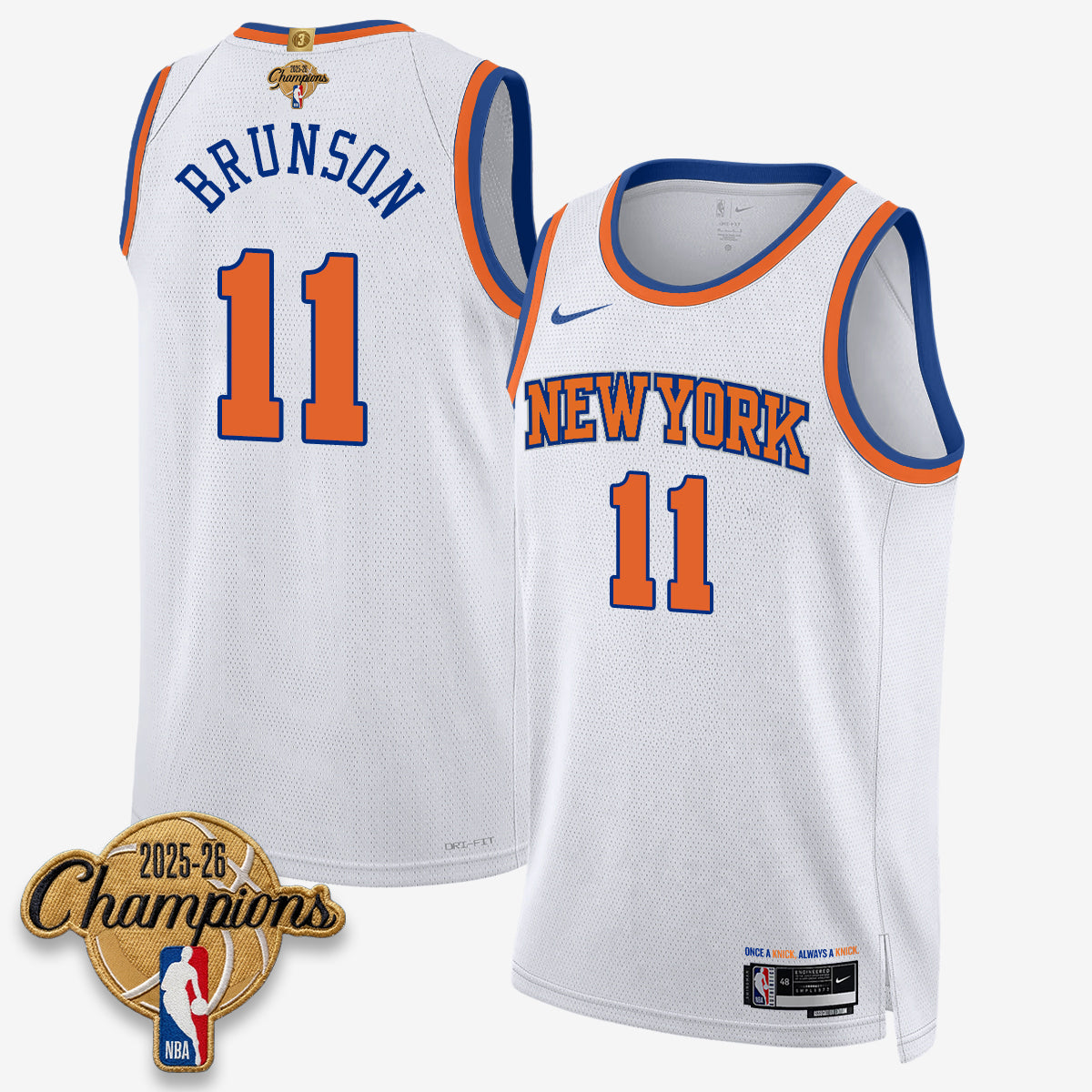 New York Knicks 2026 Basketball Champions Vapor Jersey V2- Stitched