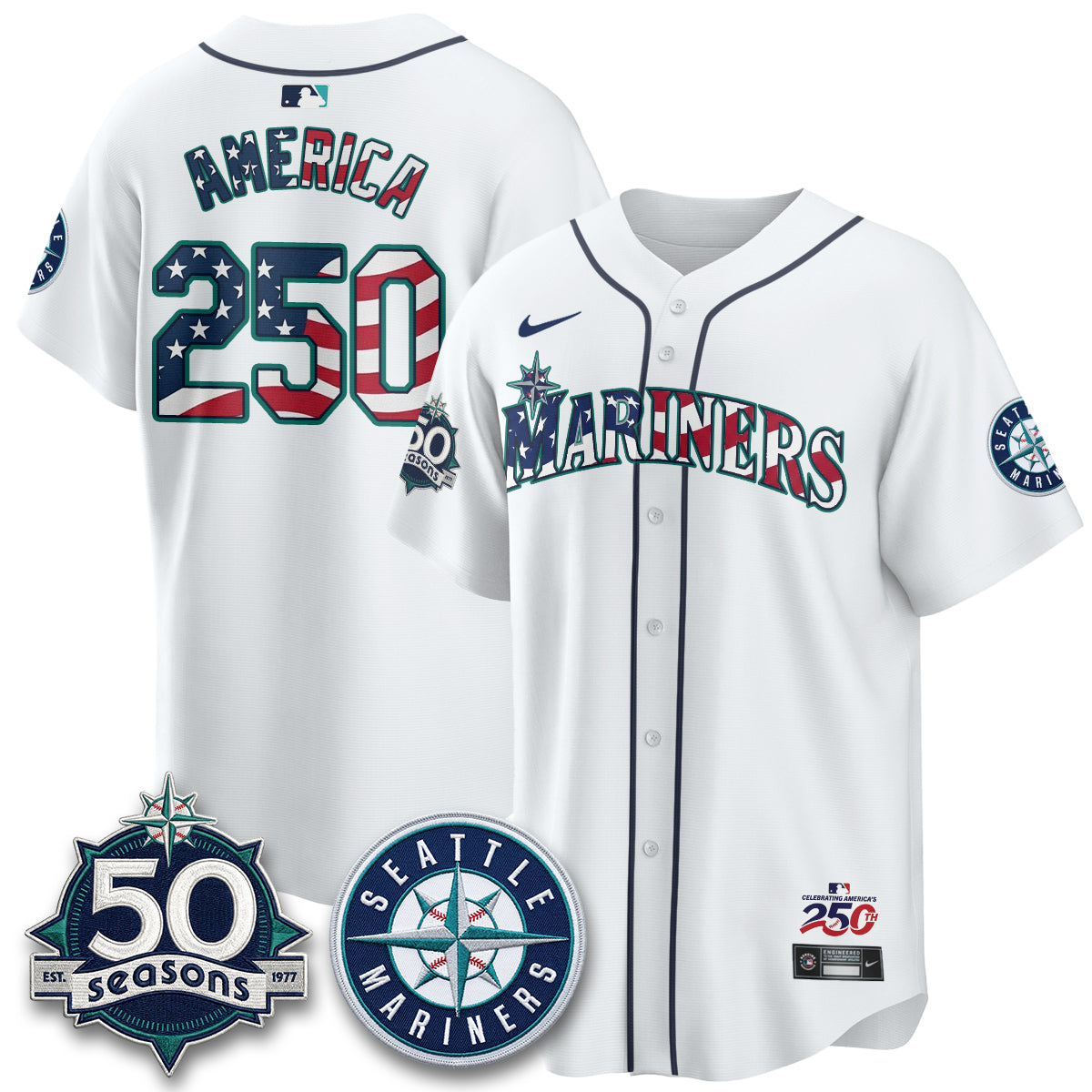 Seattle Mariners Americana 2026 Vapor Limited Jersey - Stitched