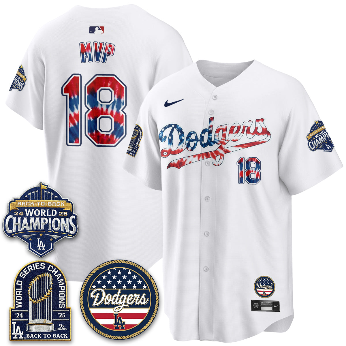 Los Angeles Dodgers Americana 2026 Vapor Limited Jersey - Stitched