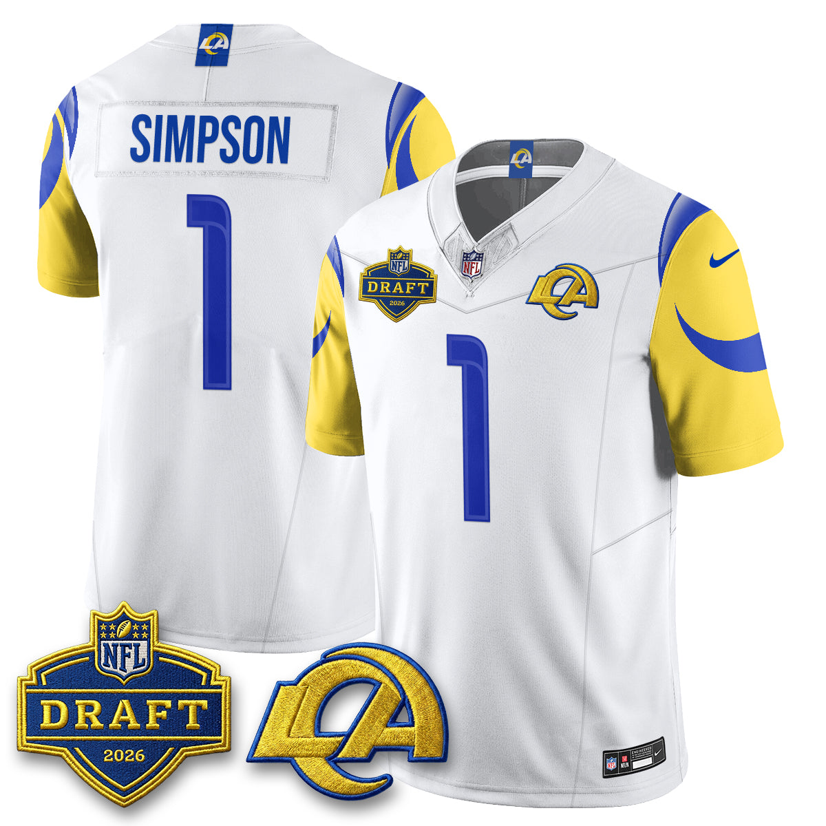 Los Angeles Rams 2026 NFL Draft Jersey - All Stitched