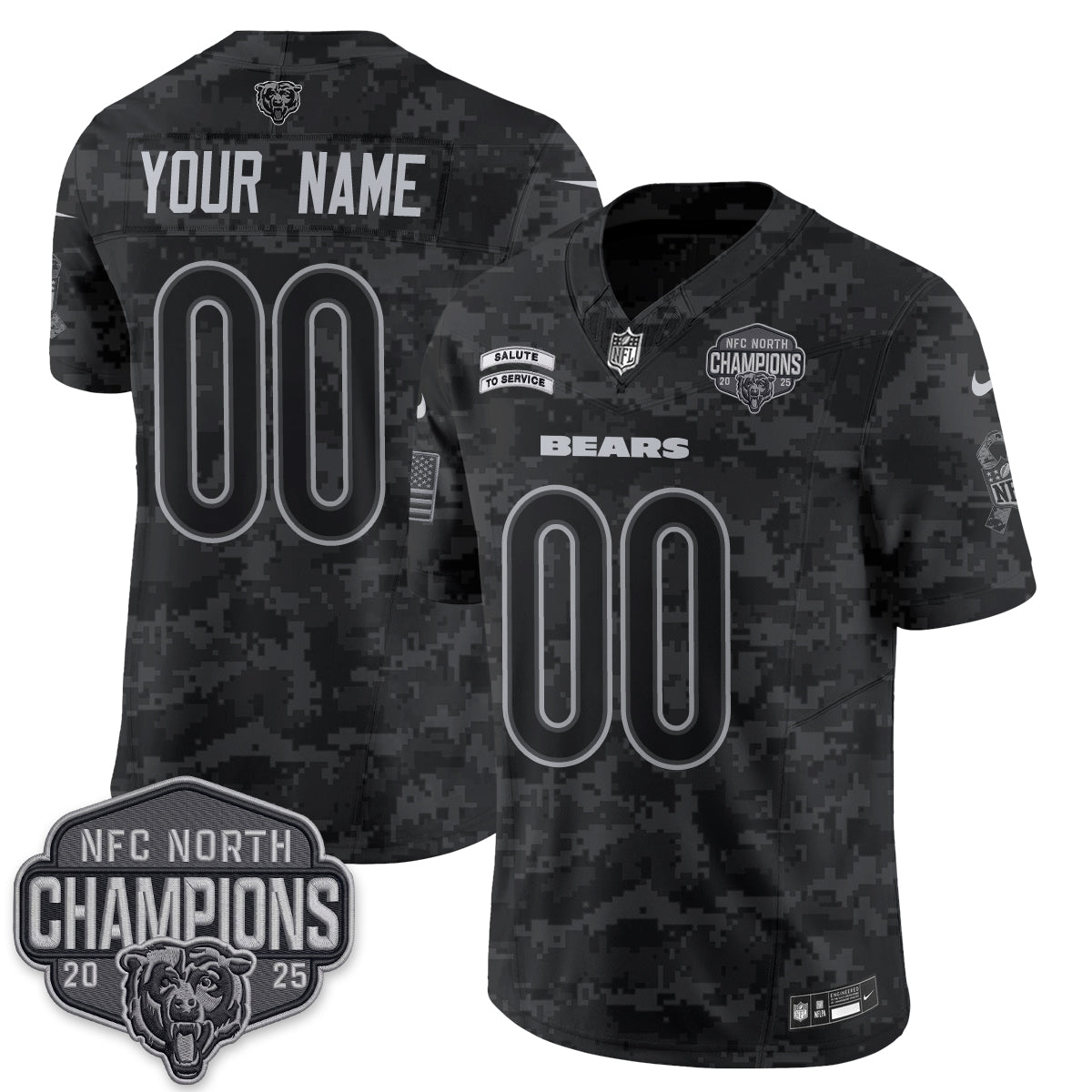Chicago Bears 2026 Salute to Service V2 Vapor Custom Jersey - Stitched