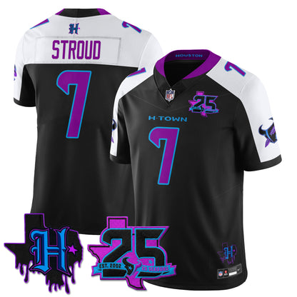 Houston Texans 25th Seasons in 2026 DJ Screw Vapor Limited Jersey - All Stitched