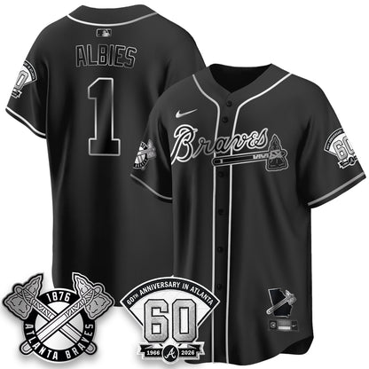 Atlanta Braves 60th Anniversary Silver Edition Vapor Limited Jersey - All Stitched