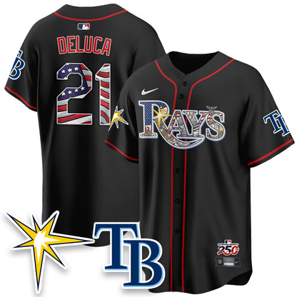 Tampa Bay Rays Independence Day USA 2026 Vapor Limited Jersey - Stitched