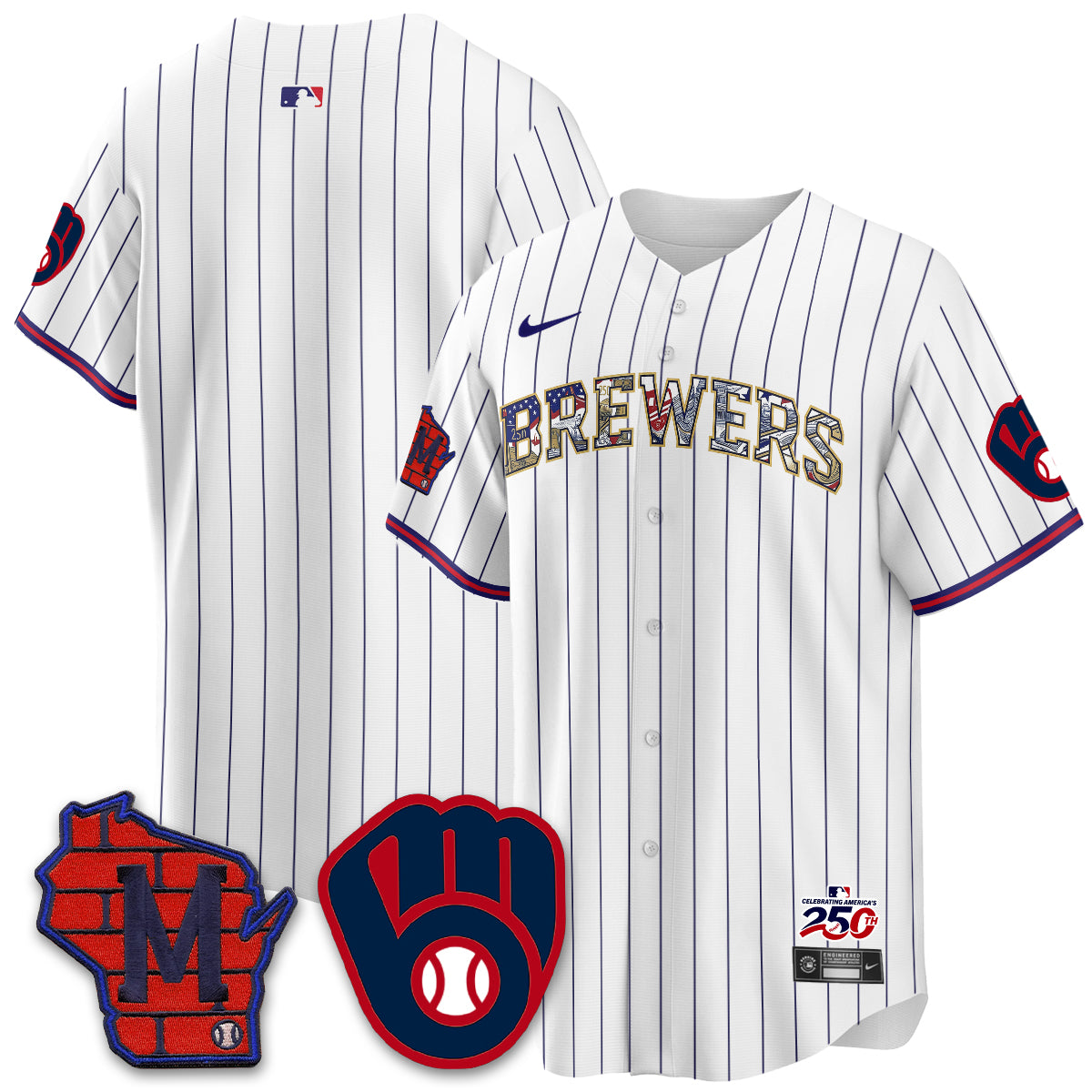 Milwaukee Brewers 2026 Independence Day USA Vapor Limited Jersey - Stitched