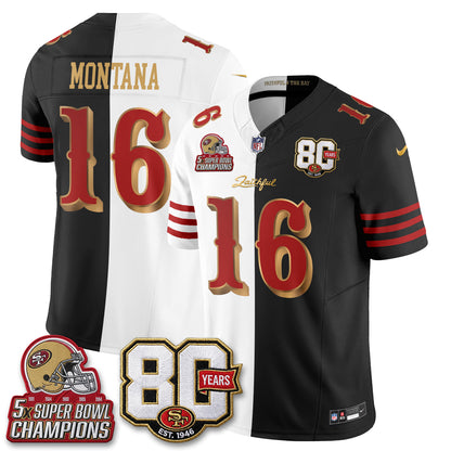 San Francisco 49ers Rivalries Split Edition Vapor Jersey - Stitched
