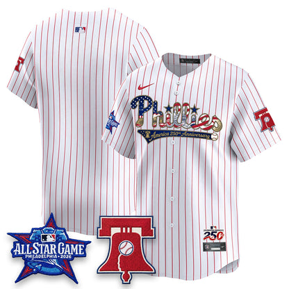 Philadelphia Phillies 2026 Independence Day USA Vapor Limited Jersey - Stitched