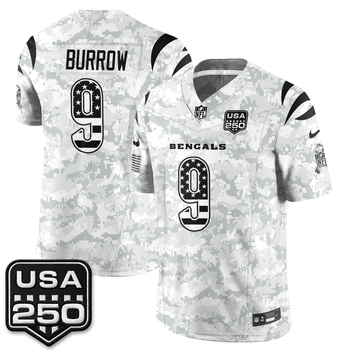 Cincinnati Bengals 2026 Salute to Service Vapor Jersey - Stitched