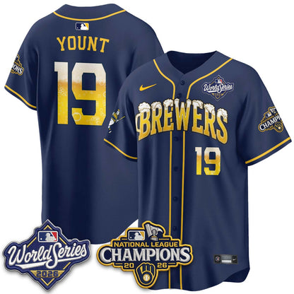 Milwaukee Brewers "Pitcher & Pint" WS26 & 2026 NL Champions Vapor Jersey - Stitched (V2)