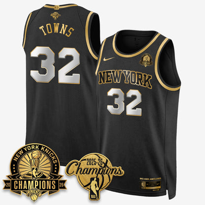 New York Knicks 2026 Basketball Champions Gold Edition Vapor Jersey- Stitched