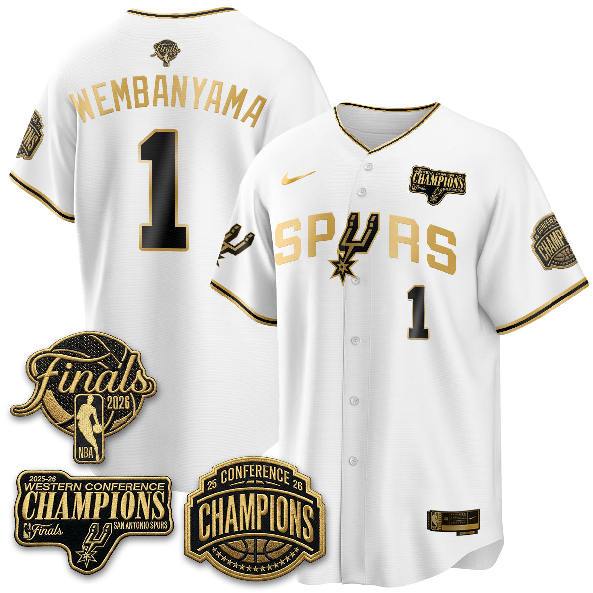 San Antonio Spurs 2026 Basketball Finals Vapor Special Jersey - Stitched