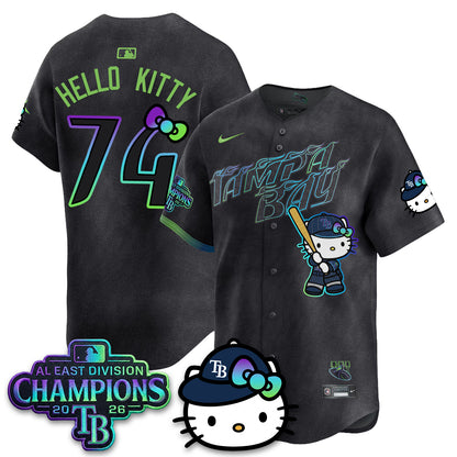 Tampa Bay Rays x Meow KT 2026 AL East Champs Vapor Jersey - Stitched-NQD