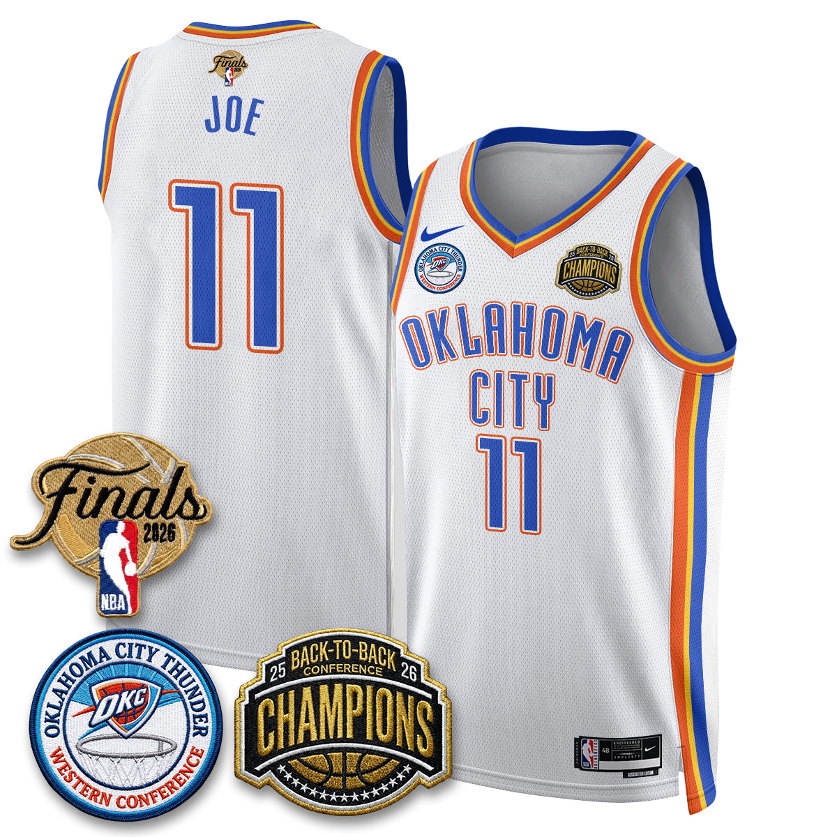 Oklahoma City Thunder 2026 NBA Western Conference Champions Vapor Jersey - Stitched