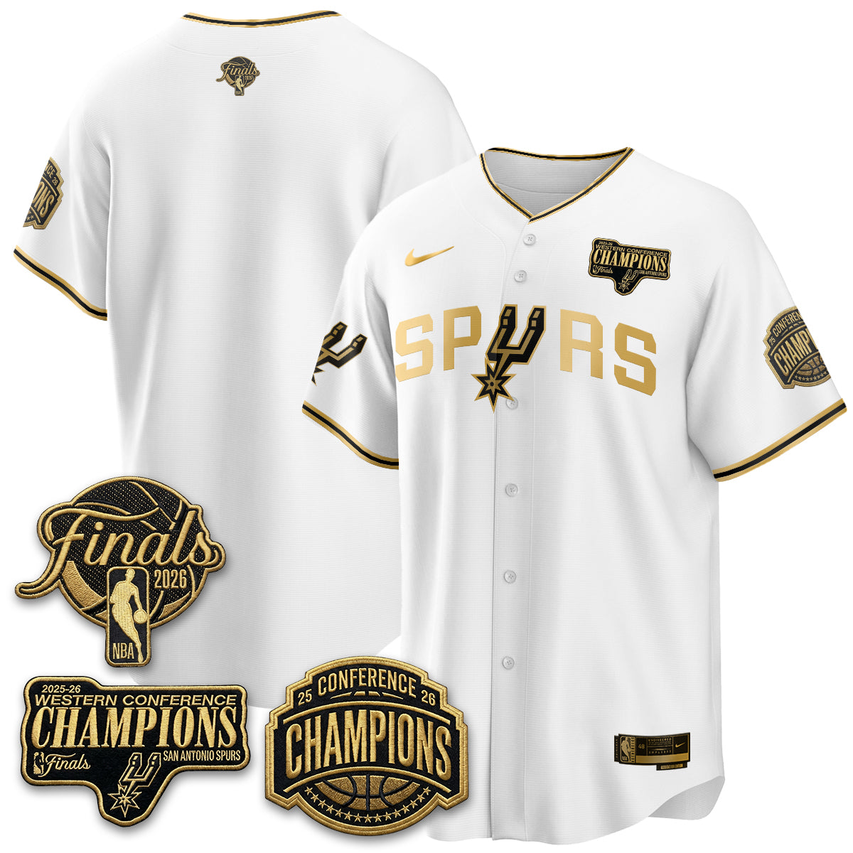 San Antonio Spurs 2026 Basketball Finals Vapor Special Jersey - Stitched