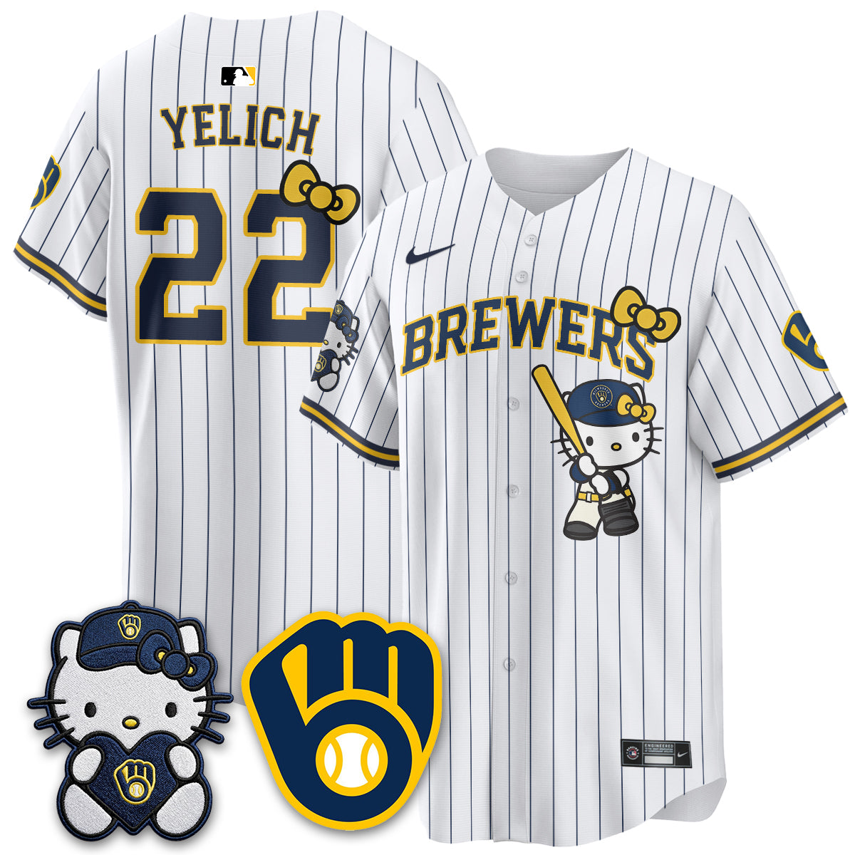 Milwaukee Brewers Meow KT Night Vapor Limited Jersey - Stitched