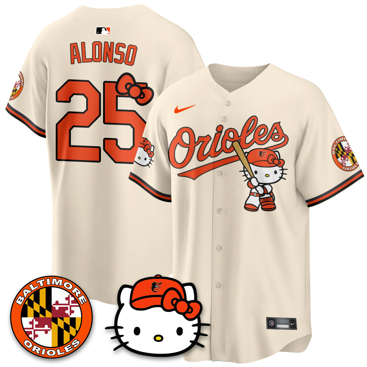 Baltimore Orioles x Meow Kitty Vapor Premier Limited Jersey - Stitched