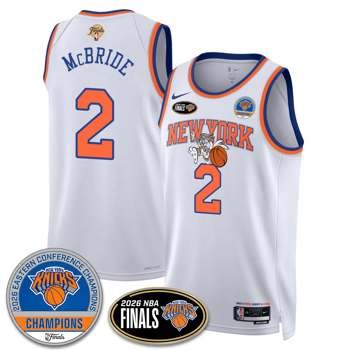 New York Knicks 2026 NBA Eastern Conference Champions x Bunny Vapor Jersey - Stitched
