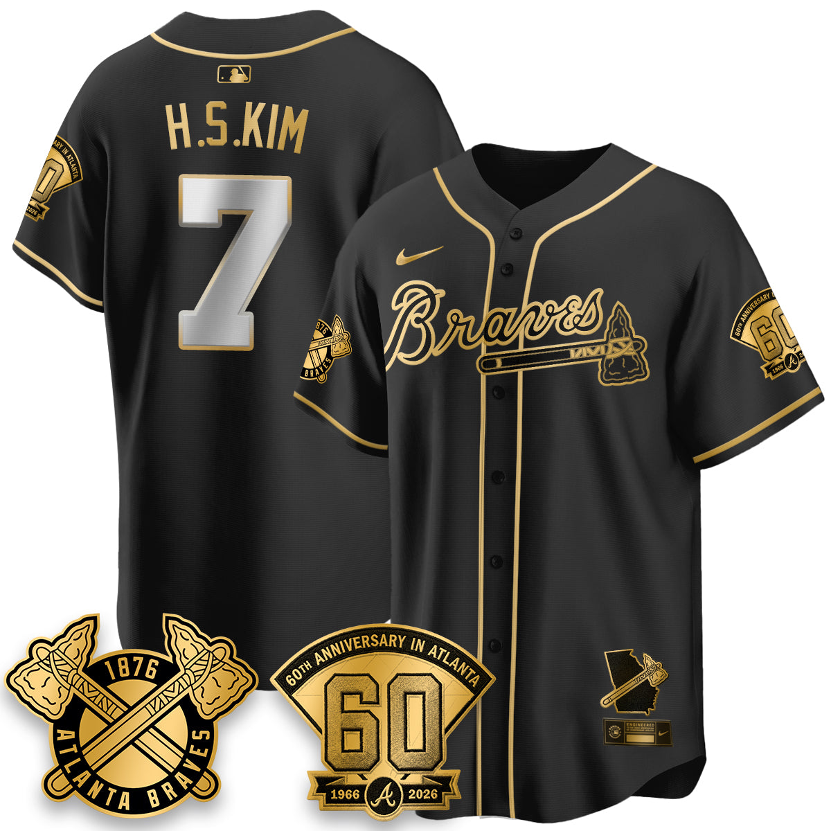 Atlanta Braves 60th Anniversary Silver Edition Vapor Limited Jersey - All Stitched