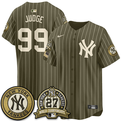 NYY New Era Olive 2026 Armed Forces Day Jersey -All Stitched