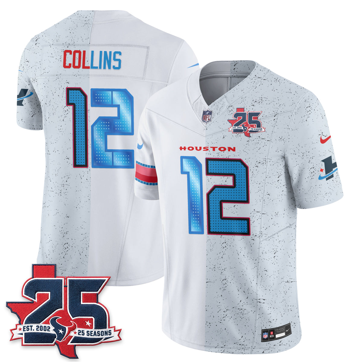 Houston Texans Fan Gear Split Vapor Jersey - Stitched