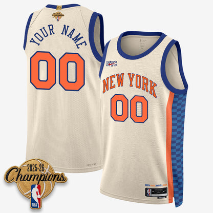 New York Knicks 2026 Basketball Champions Vapor Custom Jersey V2- Stitched
