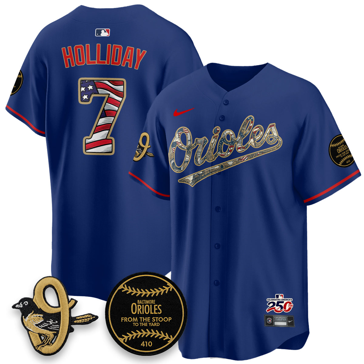 Baltimore Orioles 2026 Independence Day USA Vapor Limited Jersey - Stitched