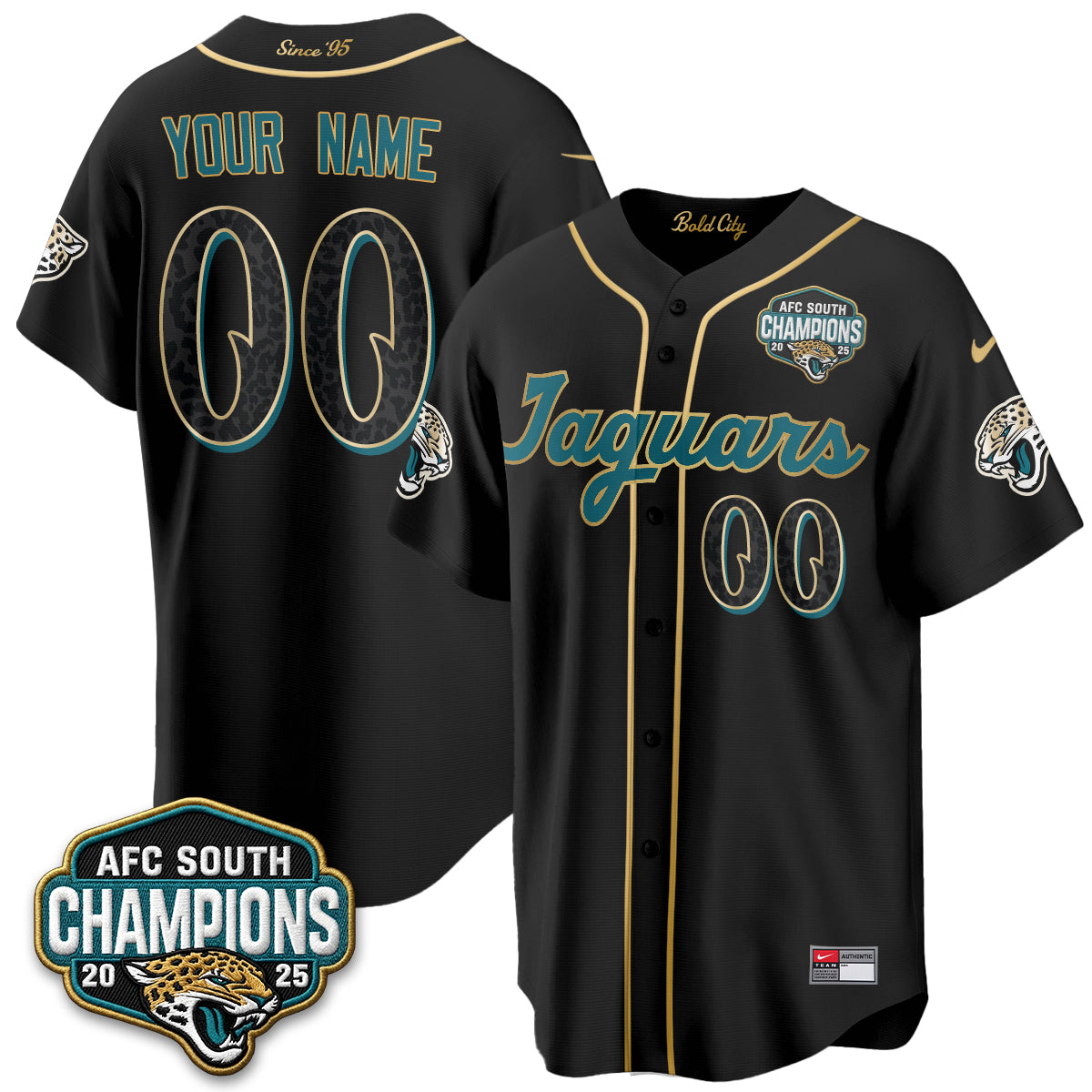 Jacksonville Jaguars 2026 Rivalries Baseball Vapor Custom Jersey - Stitched
