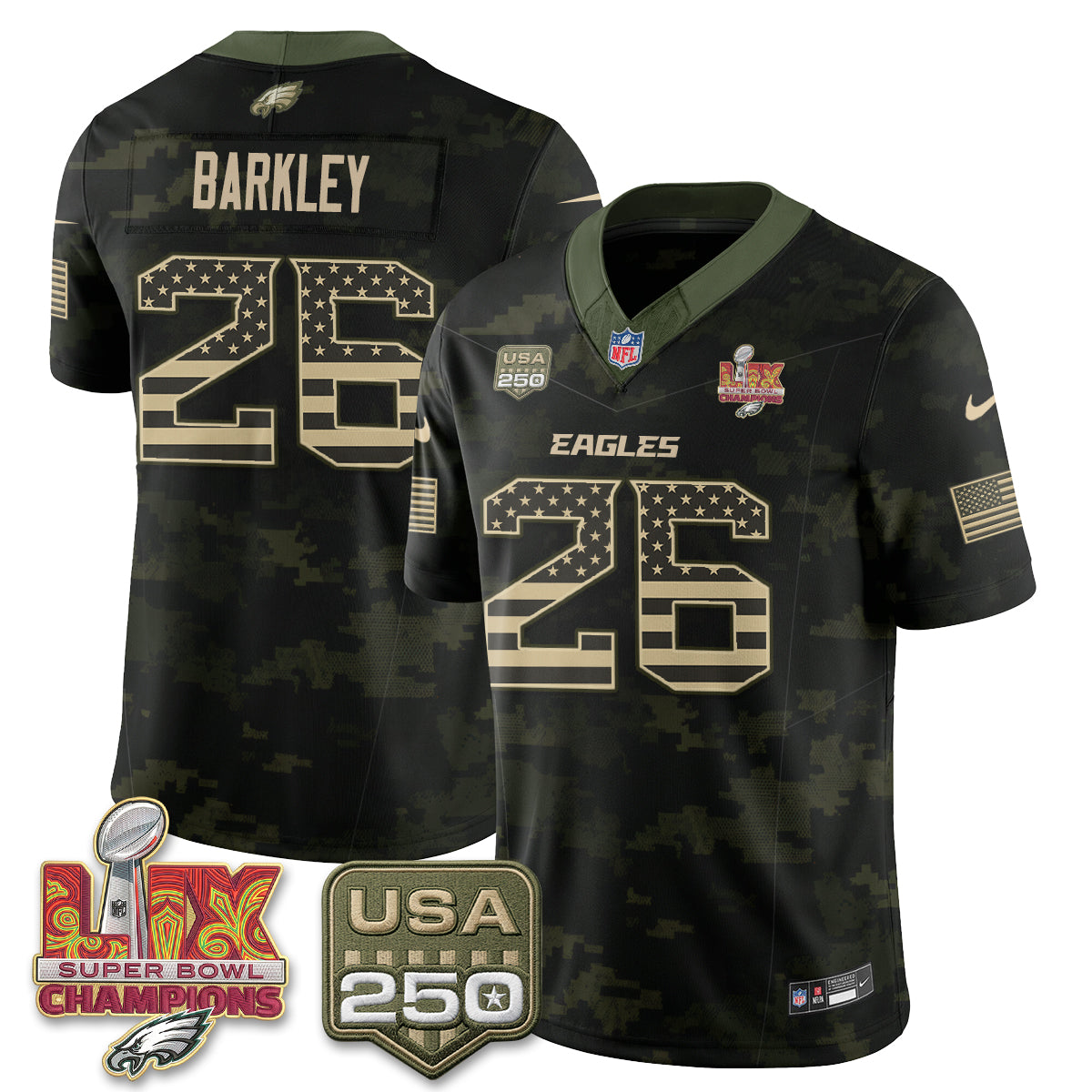 Philadelphia Eagles Salute to Service Vapor Jersey - Stitched