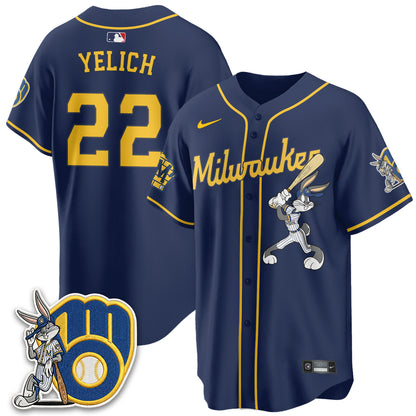 Milwaukee Brewers Bunny Edition Vapor Jersey - Stitched N1