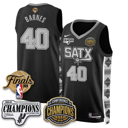 San Antonio Spurs 2026 NBA Western Conference Champions Vapor Jersey - Stitched