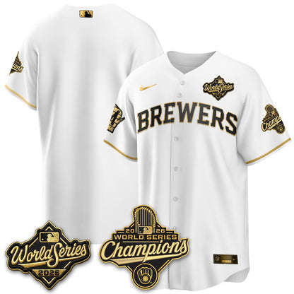 Milwaukee Brewers 2026 WS Champions Vapor Jersey - Stitched