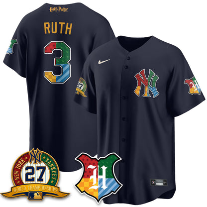 New York Yankees x "The Lightning Bolt Wizard" Edition Vapor Jersey- Stitched