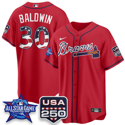 Atlanta Braves 2026 All Star Game Vapor Jersey- Stitched