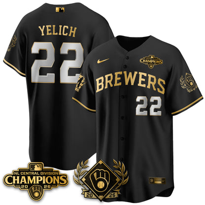 MIL 2026 NL Division Champs Vapor Blue Jersey - Stitched