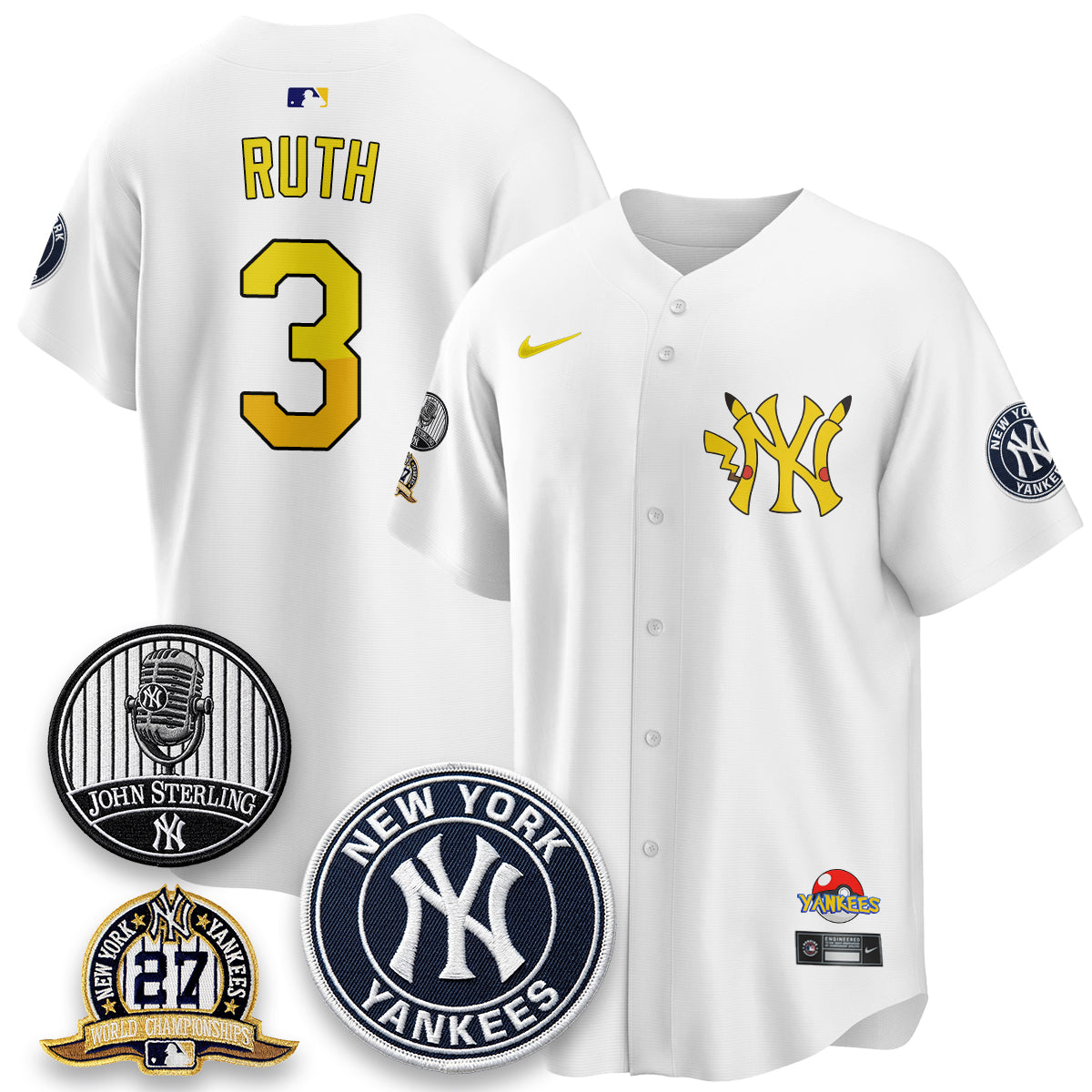 New York Yankees x PKM Cartoon Limited Jersey -  Stitched