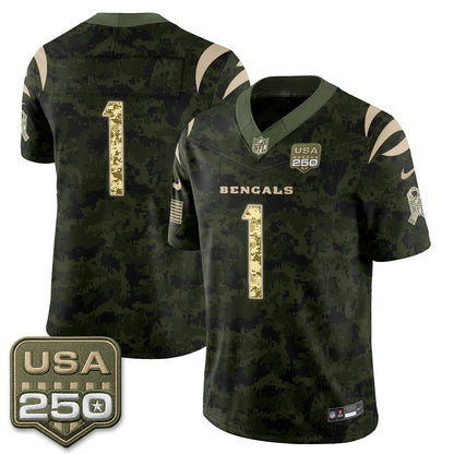 Cincinnati Bengals 2026 Salute to Service Vapor Jersey - Stitched