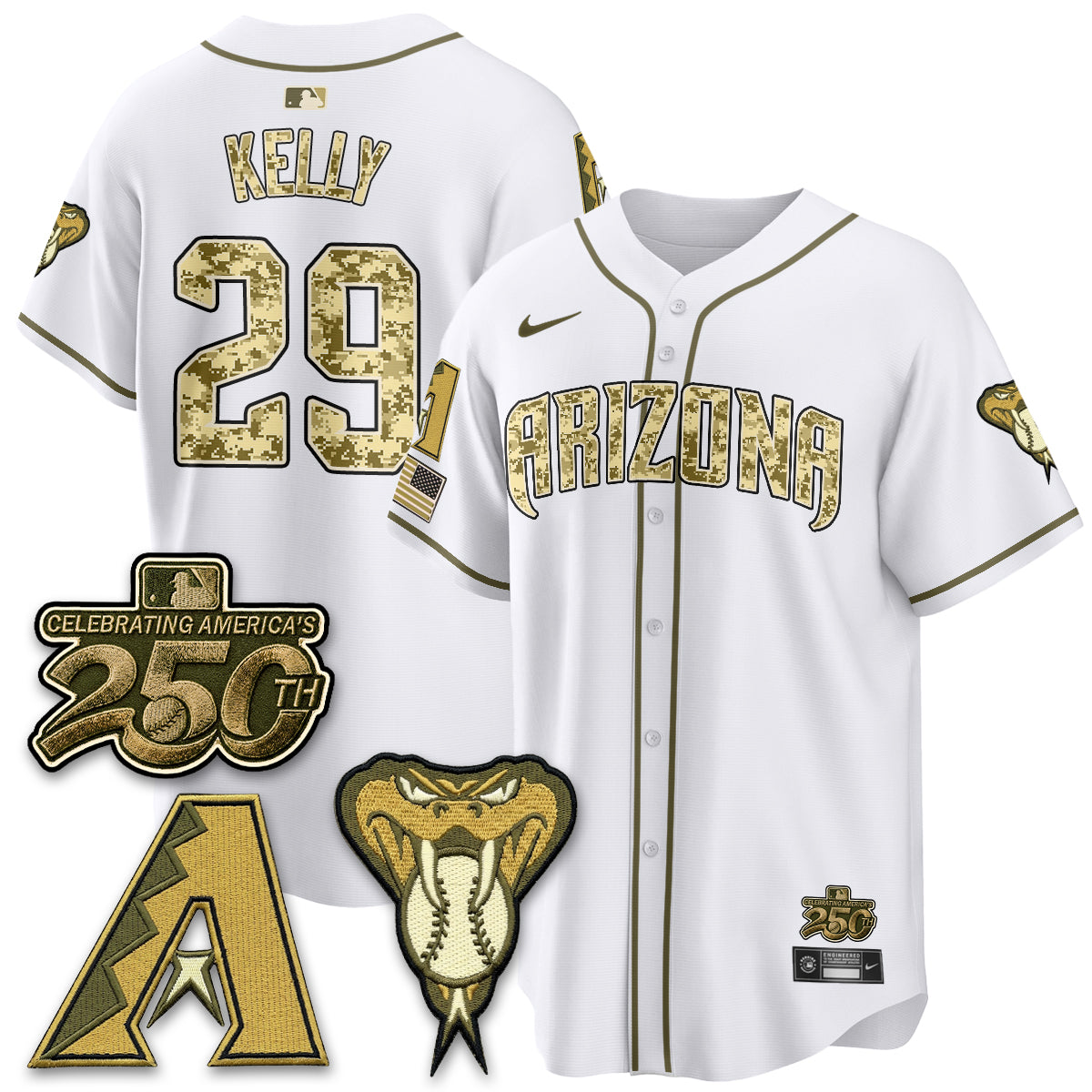 Arizona Diamondbacks Salute to Service 2026 Vapor Premier Limited Jersey - All Stitched